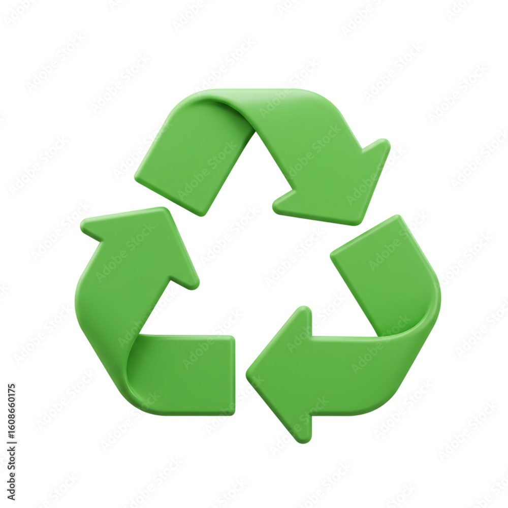 Green Recycling Symbol Arrows Icon. Green Recycling Symbol Arrows Icon.