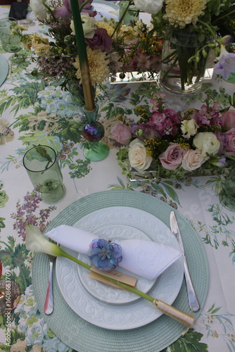 table setting for a party or wedding 