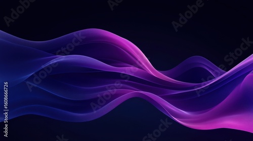 Wallpaper Mural Smooth purple and blue gradient light waves, creating a modern, elegant, and visually appealing abstract background. Torontodigital.ca