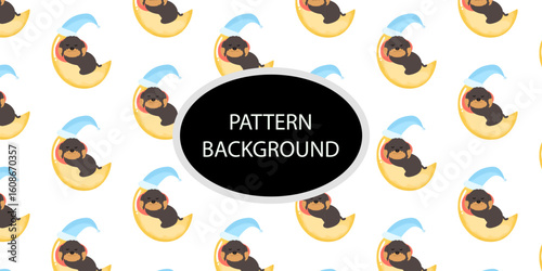 cute doodle dog pattern background. Baby dog new born pattern background design. fabric, textile. Trendy scandinavian vector background. Perfect for kids apparel,fabric, textile, nursery decoration