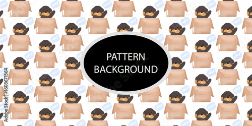cute doodle dog pattern background. Baby dog new born pattern background design. fabric, textile. Trendy scandinavian vector background. Perfect for kids apparel,fabric, textile, nursery decoration
