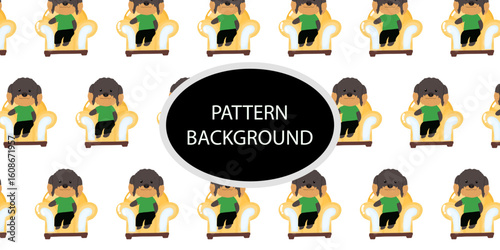 cute doodle dog pattern background. Baby dog new born pattern background design. fabric, textile. Trendy scandinavian vector background. Perfect for kids apparel,fabric, textile, nursery decoration