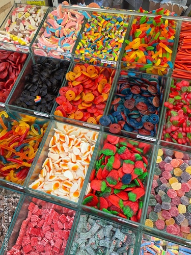 colorful candies in a market