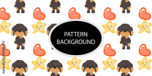 cute doodle dog pattern background. Baby dog new born pattern background design. fabric, textile. Trendy scandinavian vector background. Perfect for kids apparel,fabric, textile, nursery decoration