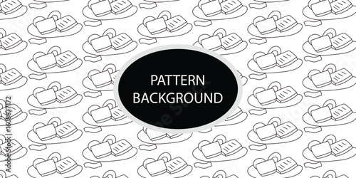 Handrawn fast food pattern background. Trendy scandinavian vector background. Perfect for kids apparel,fabric, textile, nursery, decoration wrapping paper