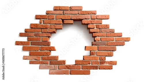 Brick wall with a circular hole (1)