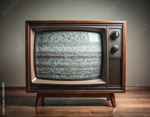 Vintage analog television screen