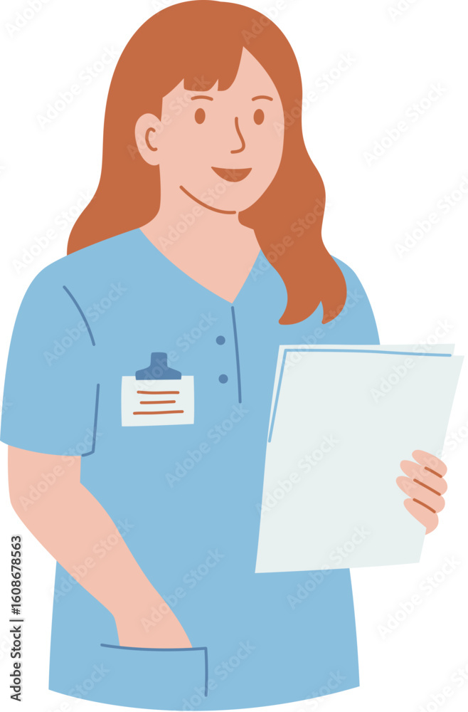 Nurse Holding Patient Medical Records Nurse Holding Patient Medical Records