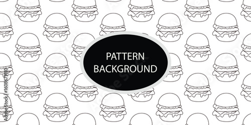 Handrawn fast food pattern background. Trendy scandinavian vector background. Perfect for kids apparel,fabric, textile, nursery, decoration wrapping paper
