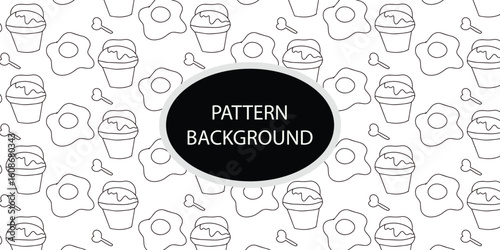 Handrawn fast food pattern background. Trendy scandinavian vector background. Perfect for kids apparel,fabric, textile, nursery, decoration wrapping paper