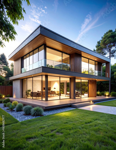 Showcasing contemporary architecture suburban neighborhood house design outdoor space modern aesthetic innovative living