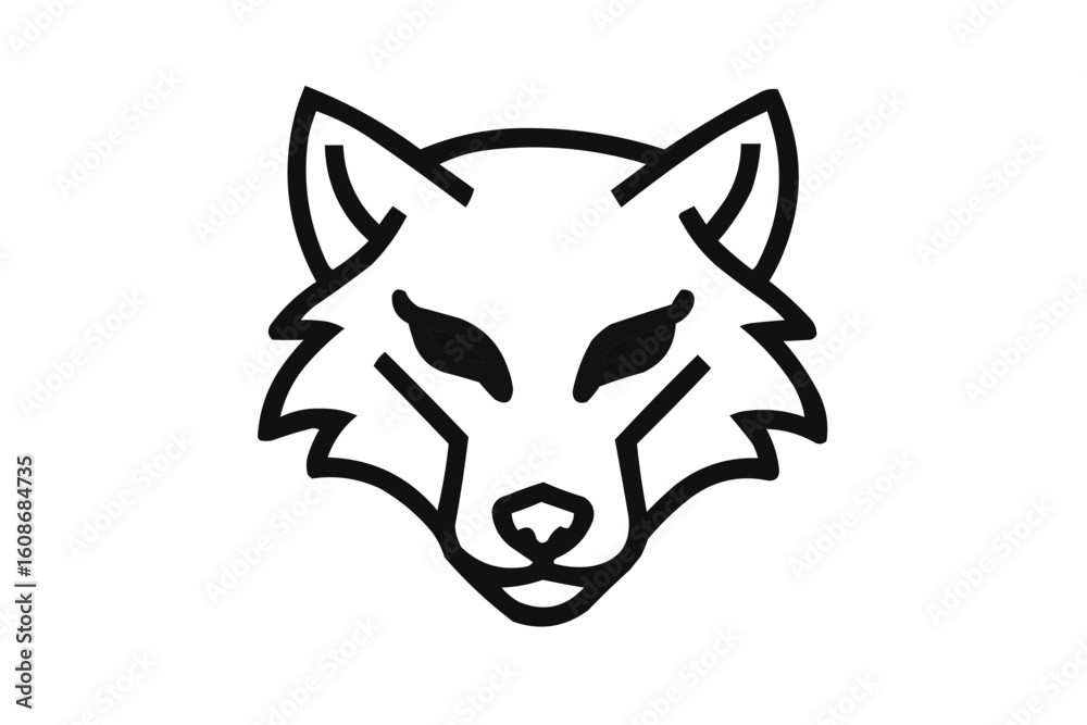 Stylized wolf outline Stylized wolf outline