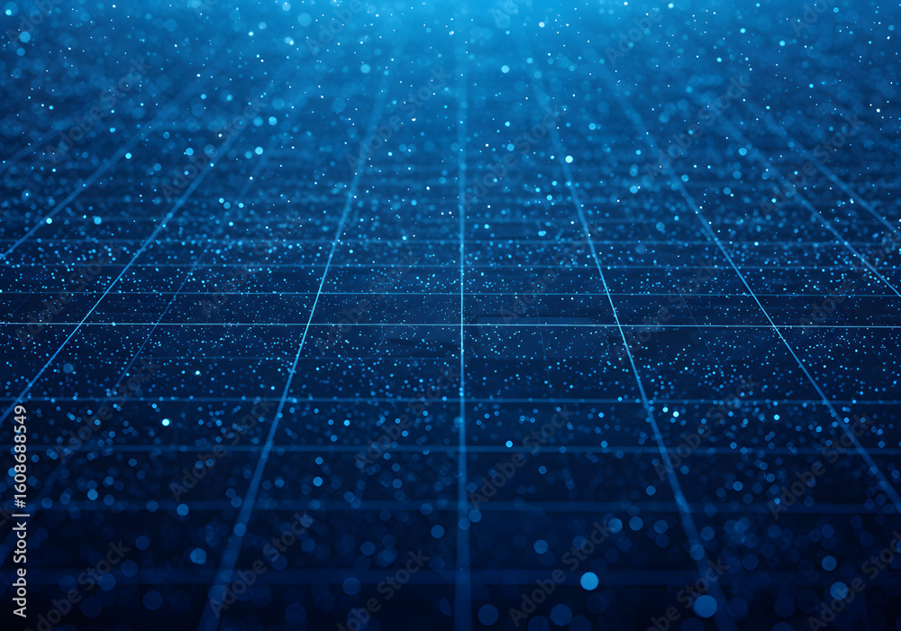 Obraz premium Futuristic Blue Digital Technology Background