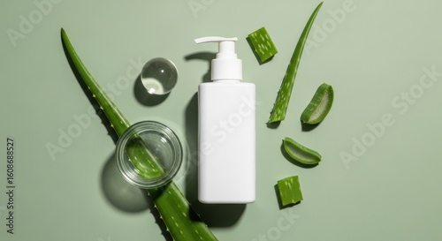 Wallpaper Mural Aloe vera skincare product mockup for natural beauty and healthy lifestyle Torontodigital.ca