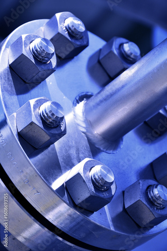 The flanged connection of pipeline