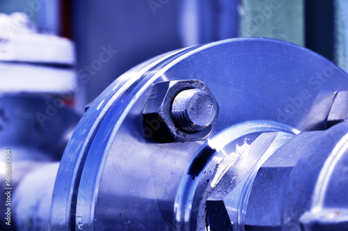 The flanged connection of pipeline