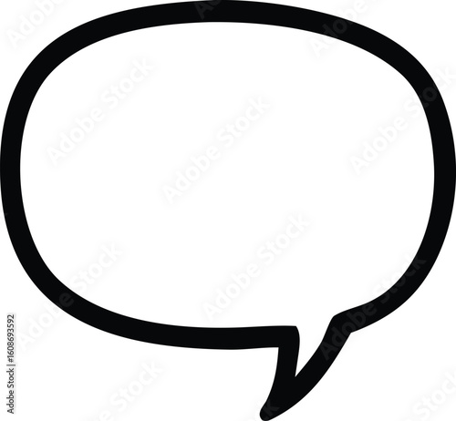 speech bubble on white background