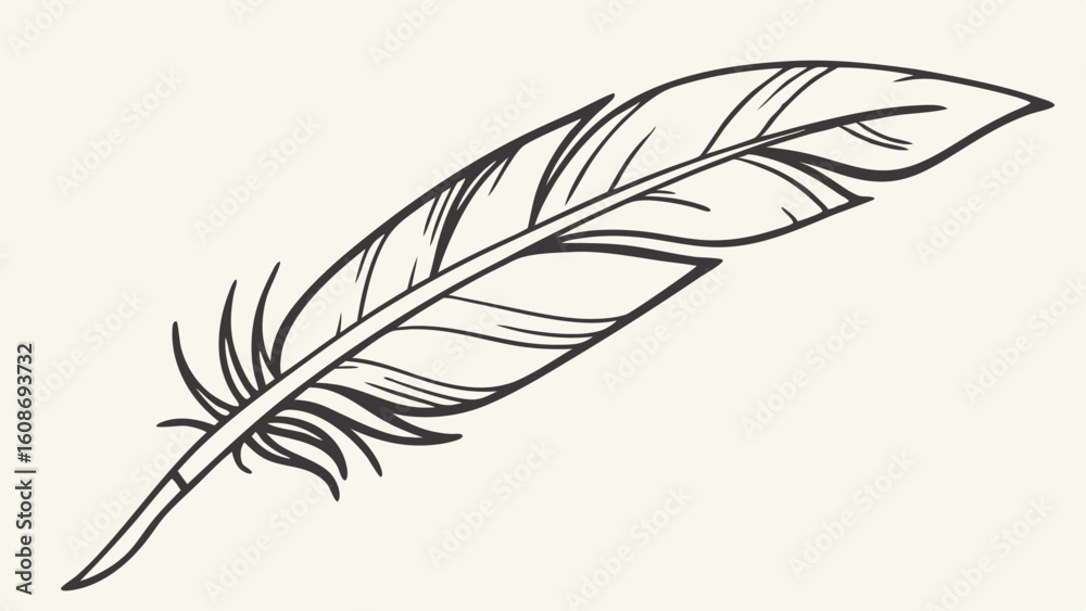 Fototapeta premium vector illustration of feather