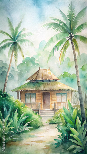 tropical beach resort