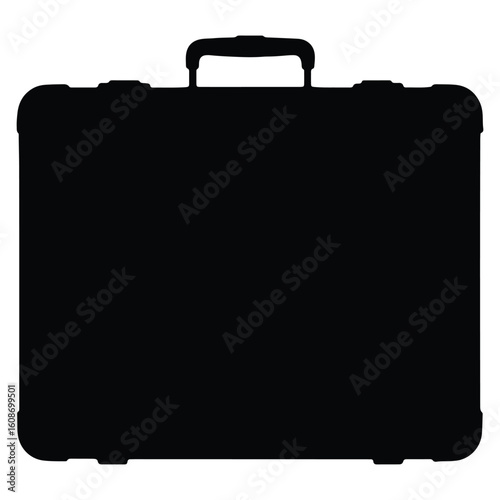 Silhouette of a classic briefcase representing business travel and corporate professionals