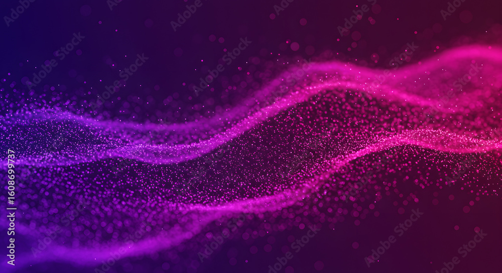 Obraz premium Purple Pink Digital Wave Gradient Background