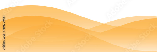 Vector orange line background curve element with white space for text and message design, overlapping layers, vector