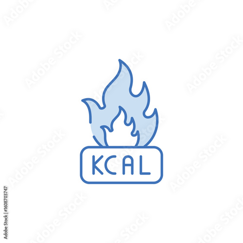 Burn Calories icon design with white background stock illustration