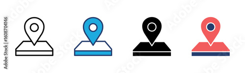 Location Pin icon sheet multiple style collection
