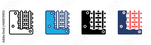 Concrete icon sheet multiple style collection