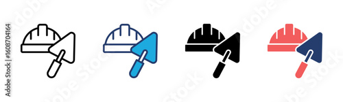 Hard Hat icon sheet multiple style collection