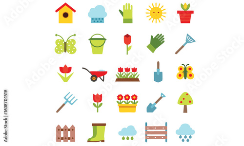 Gardening & Agriculture Icon Set