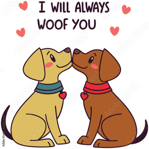 I Will Always Woof You Couple Dog Vactor