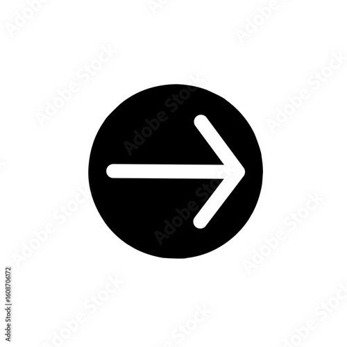 A single black arrow icon pointing to the right in a bold, minimal style for digital use