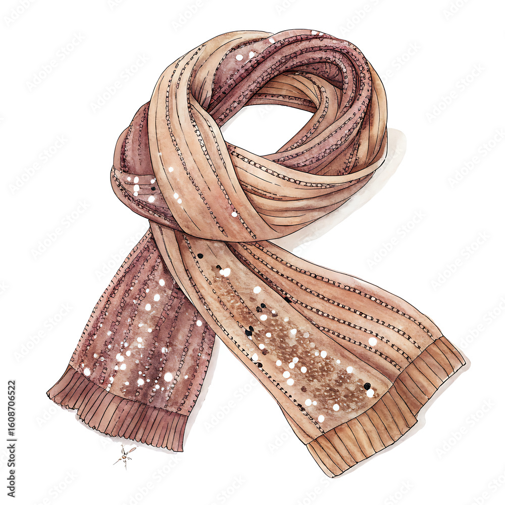 Fototapeta premium Happy Holiday Vibes with Warm Textures and Sequins