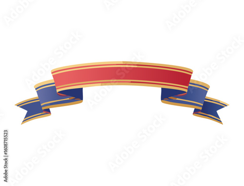 Colorful Multi Layered Ribbon Banner Design