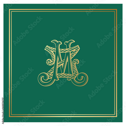 MZ,ZM, logo MZ, Letter MZ,  Monogram MZ,Wedding Monogram, Wedding Logo, Logo Design , Monogram Vintage
