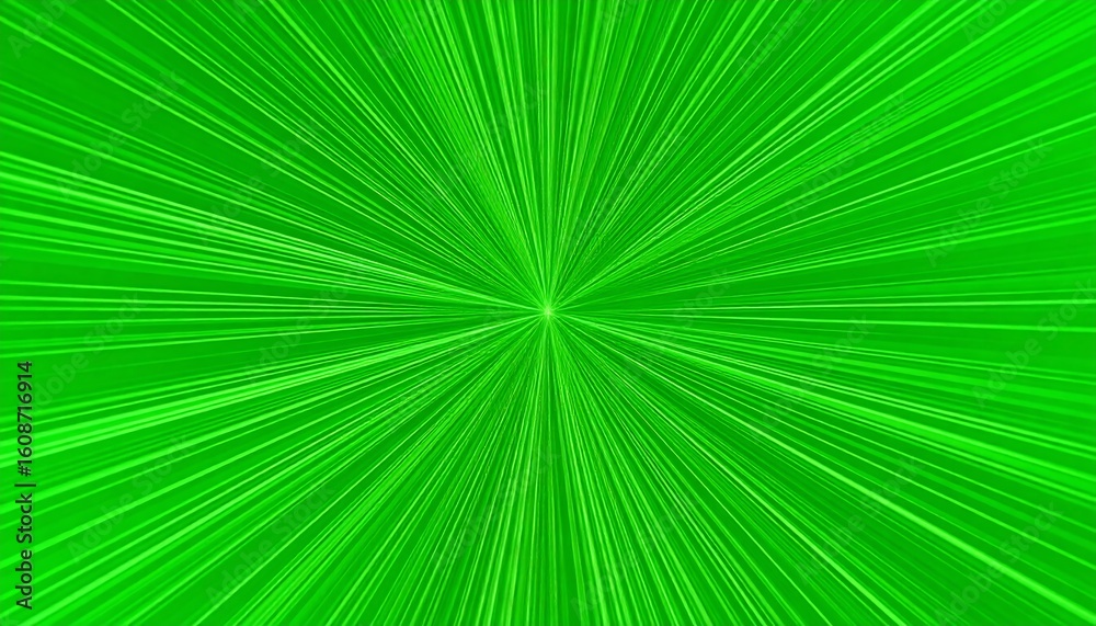 Obraz premium Bright green radial lines background