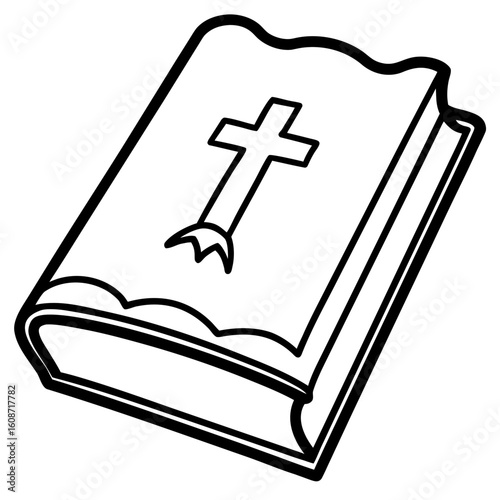 Sacred Scripture Minimal Vector Illustration