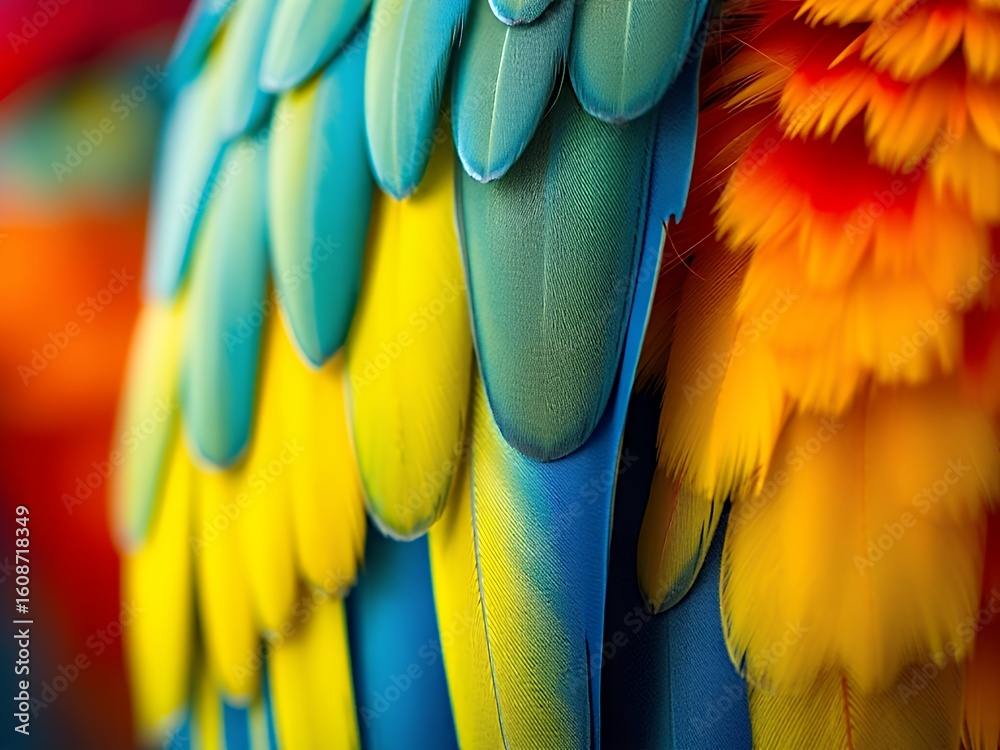 Obraz premium Vibrant Feathered Mosaic