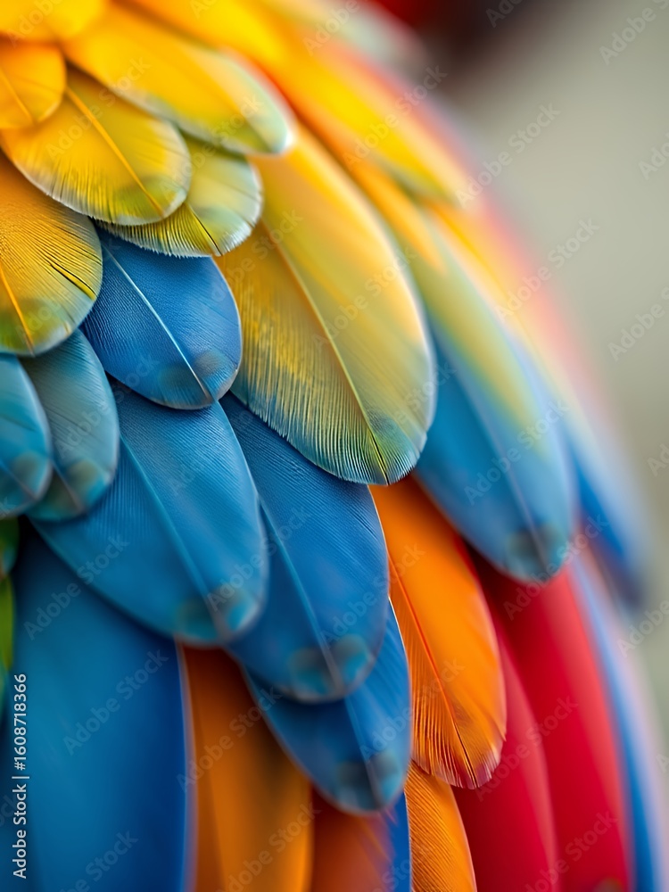 Fototapeta premium Vibrant Feathered Mosaic