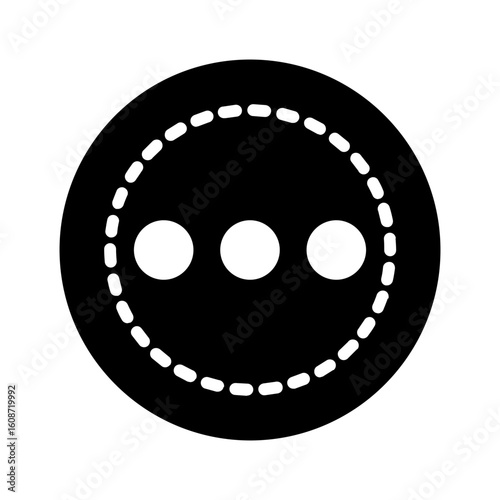 Vector solid black icon for More