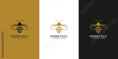 honey Bee animals logo vector