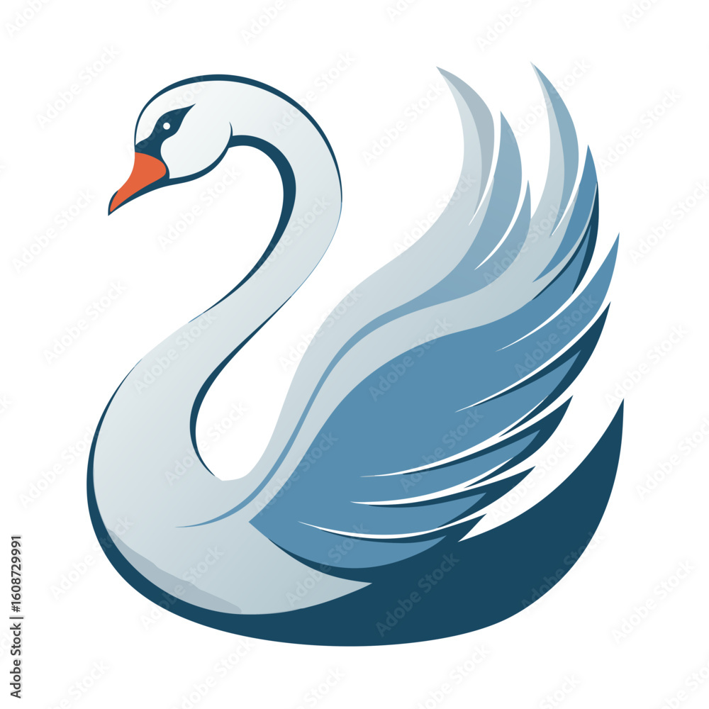 Obraz premium black and white swan