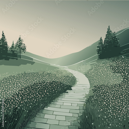 A dreamy rural landscape