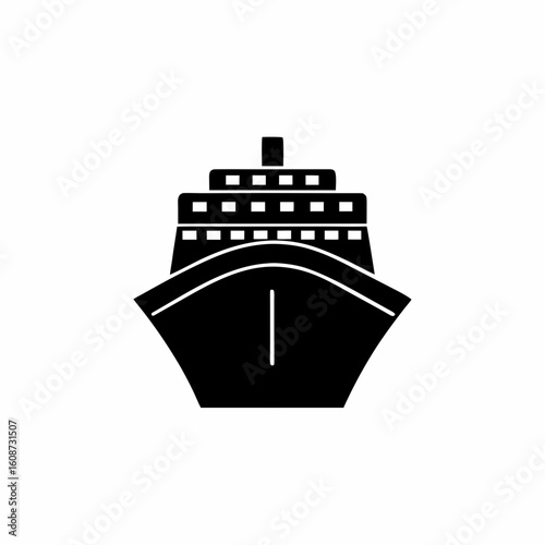 creative details cruise ship icon vector illustration	