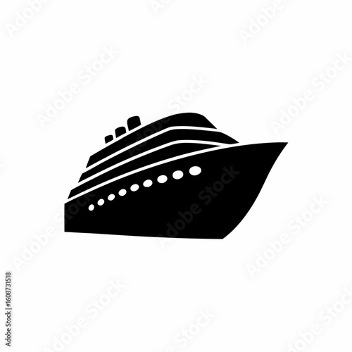creative details cruise ship icon vector illustration	