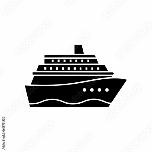 creative details cruise ship icon vector illustration	