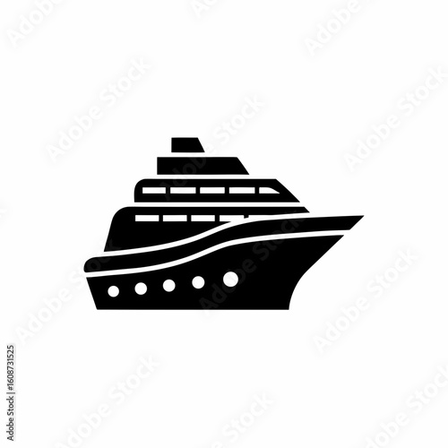 creative details cruise ship icon vector illustration	
