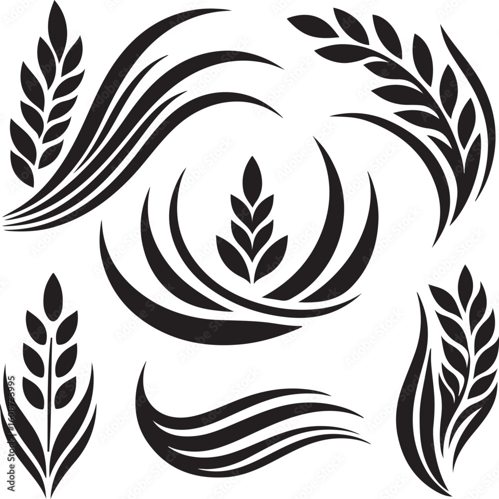 Fototapeta premium Wheat icon vector illustration