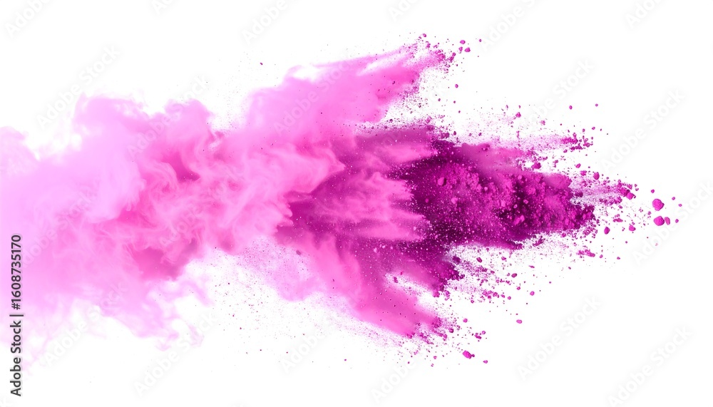 Fototapeta premium Abstract pink and purple powder explosion